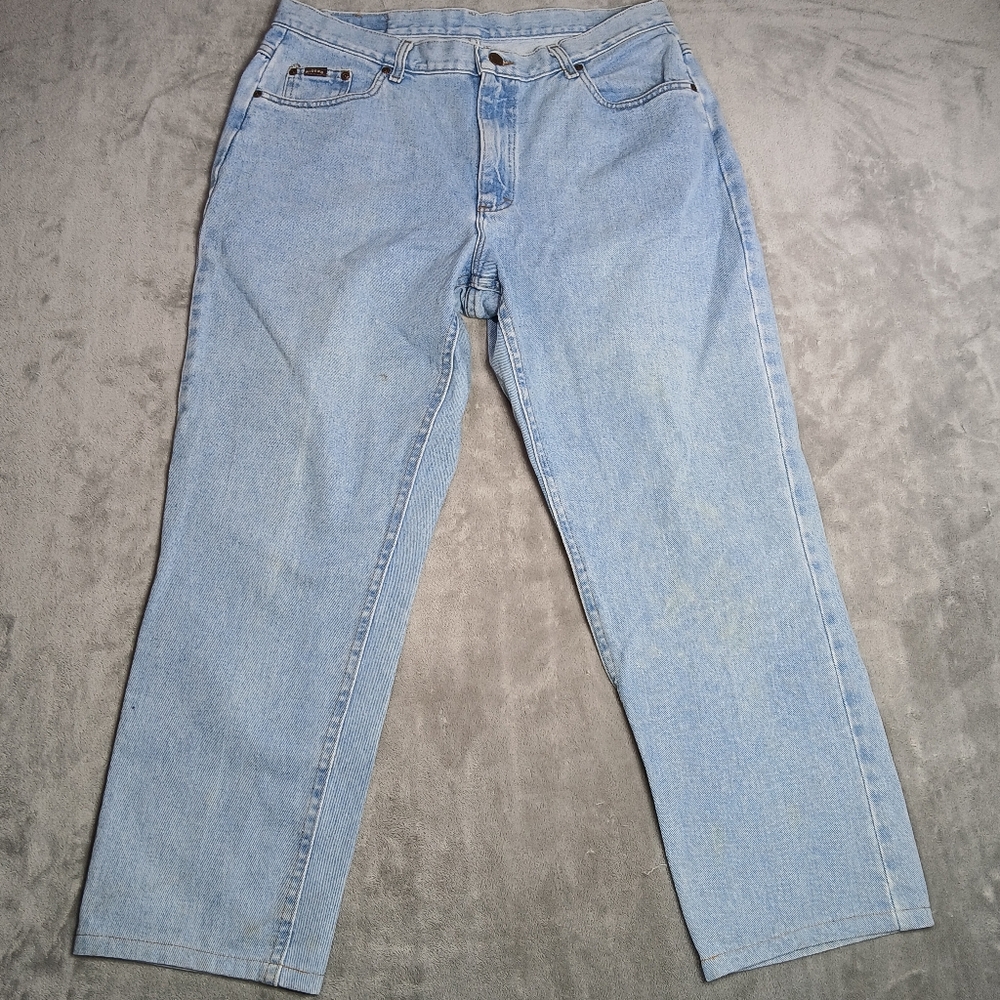 Lee Rider Jeans Womens 18 Medium 18M Light Blue Straight Vintage Americana Vibe